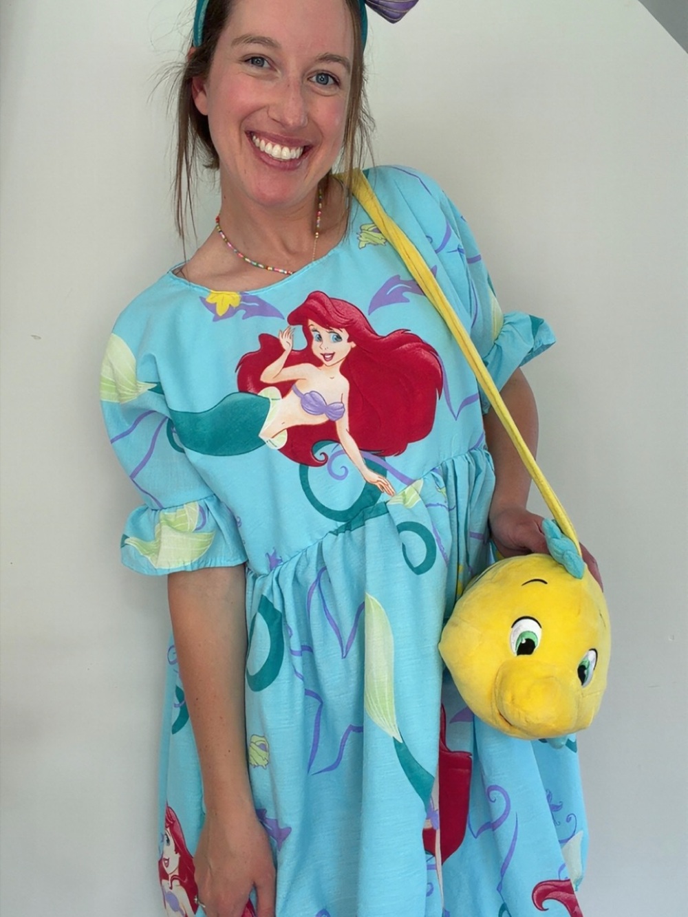 Ariel The Little Mermaid Blue Graphic Dress